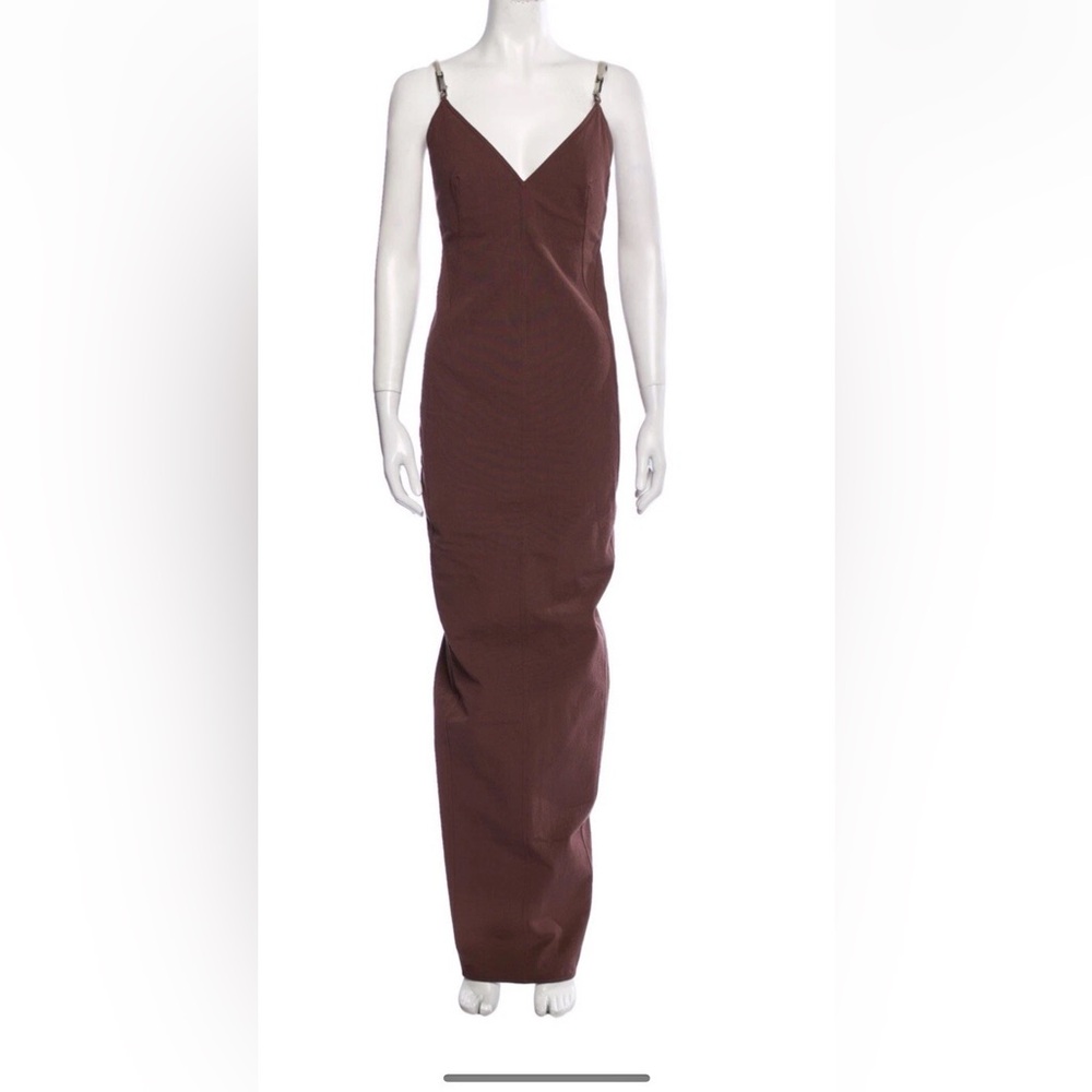 Rick Owens Rust Midi pencil Dress Sz 8 (item C004)